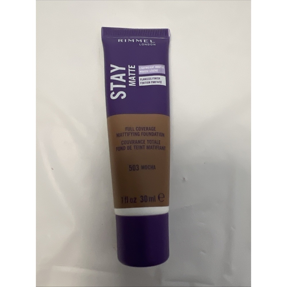 Rimmel London Foundation Stay Matte 503 Mocha New 1 Oz Full Coverage Lightweight